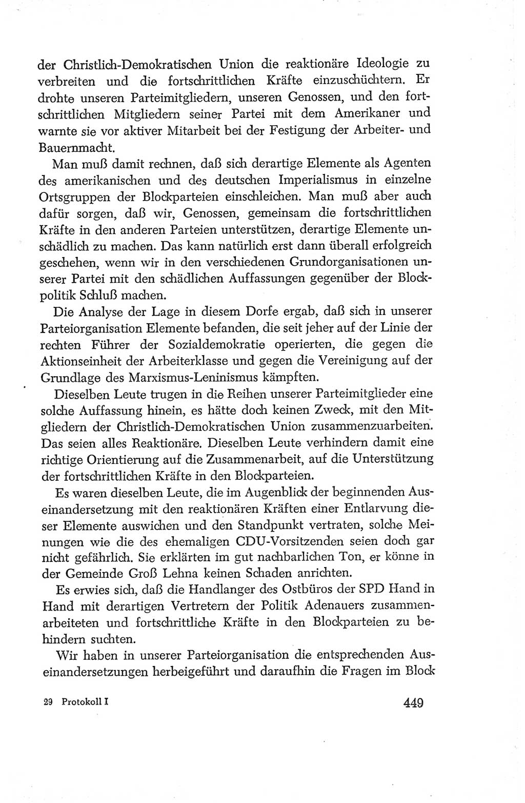 Protokoll der Verhandlungen des Ⅳ. Parteitages der Sozialistischen Einheitspartei Deutschlands (SED) [Deutsche Demokratische Republik (DDR)] 1954, Seite 449