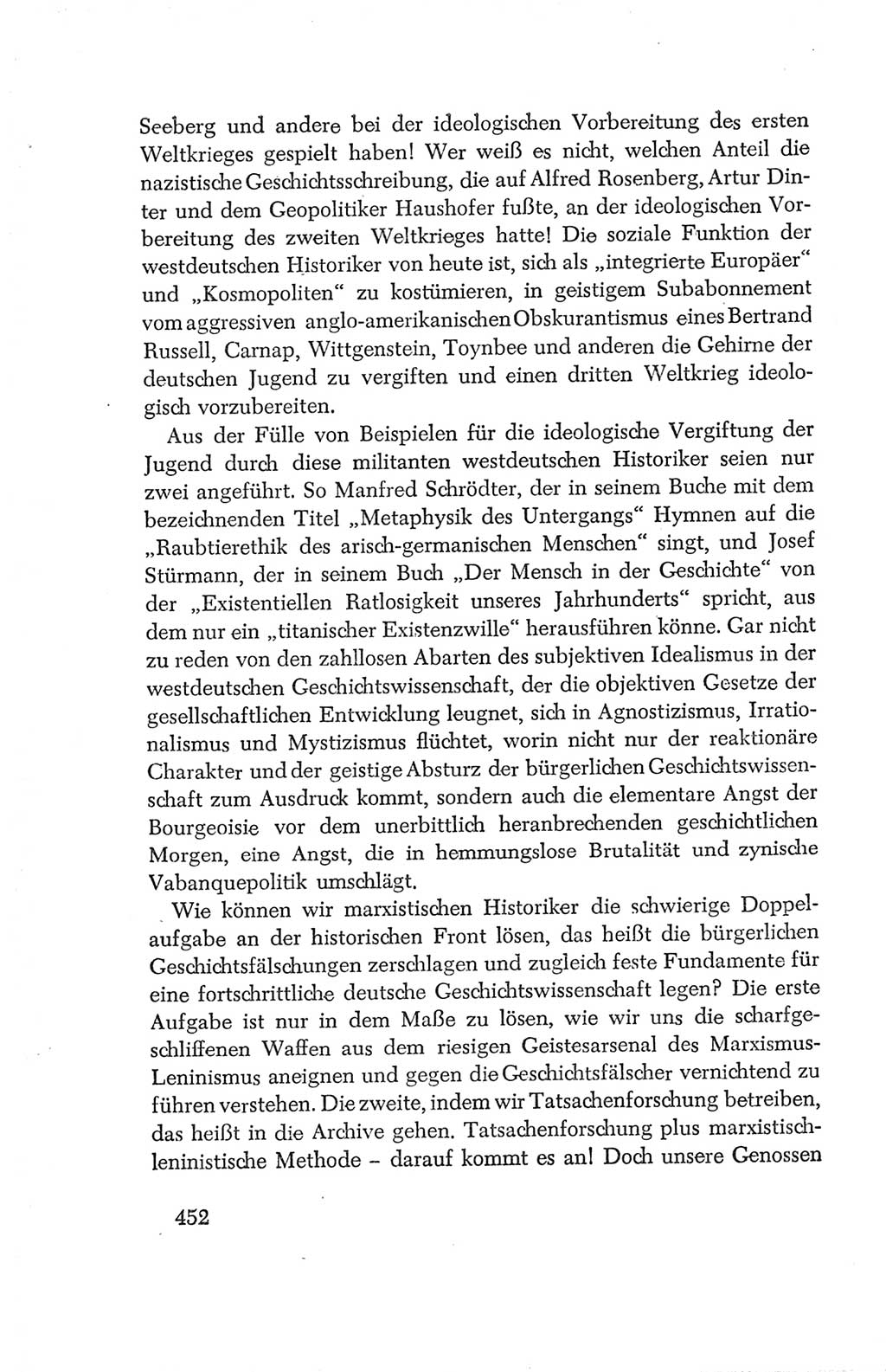 Protokoll der Verhandlungen des Ⅳ. Parteitages der Sozialistischen Einheitspartei Deutschlands (SED) [Deutsche Demokratische Republik (DDR)] 1954, Seite 452