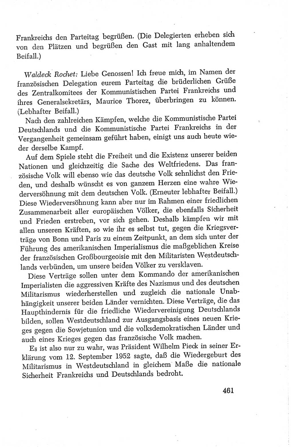 Protokoll der Verhandlungen des Ⅳ. Parteitages der Sozialistischen Einheitspartei Deutschlands (SED) [Deutsche Demokratische Republik (DDR)] 1954, Seite 461