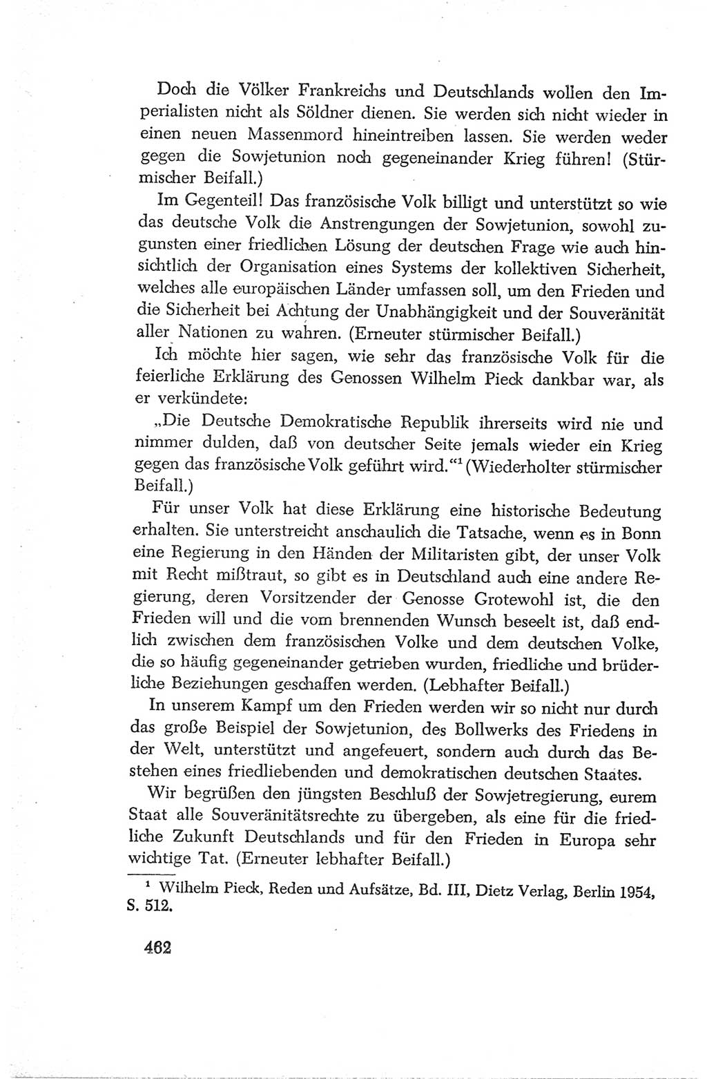 Protokoll der Verhandlungen des Ⅳ. Parteitages der Sozialistischen Einheitspartei Deutschlands (SED) [Deutsche Demokratische Republik (DDR)] 1954, Seite 462