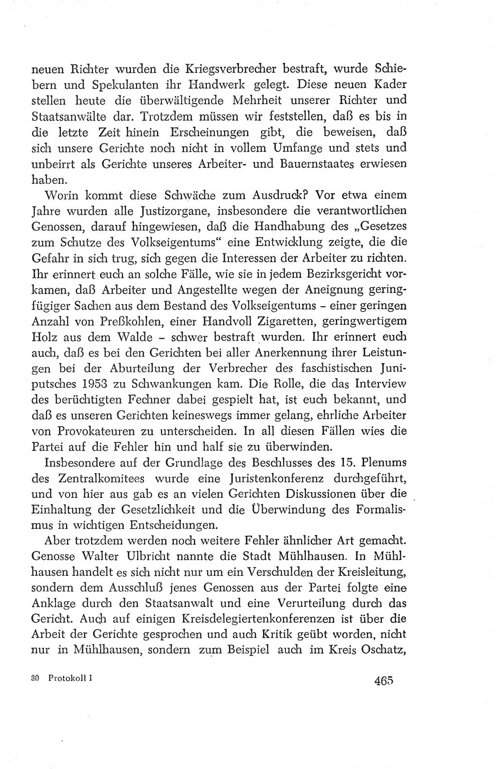 Protokoll der Verhandlungen des Ⅳ. Parteitages der Sozialistischen Einheitspartei Deutschlands (SED) [Deutsche Demokratische Republik (DDR)] 1954, Seite 465