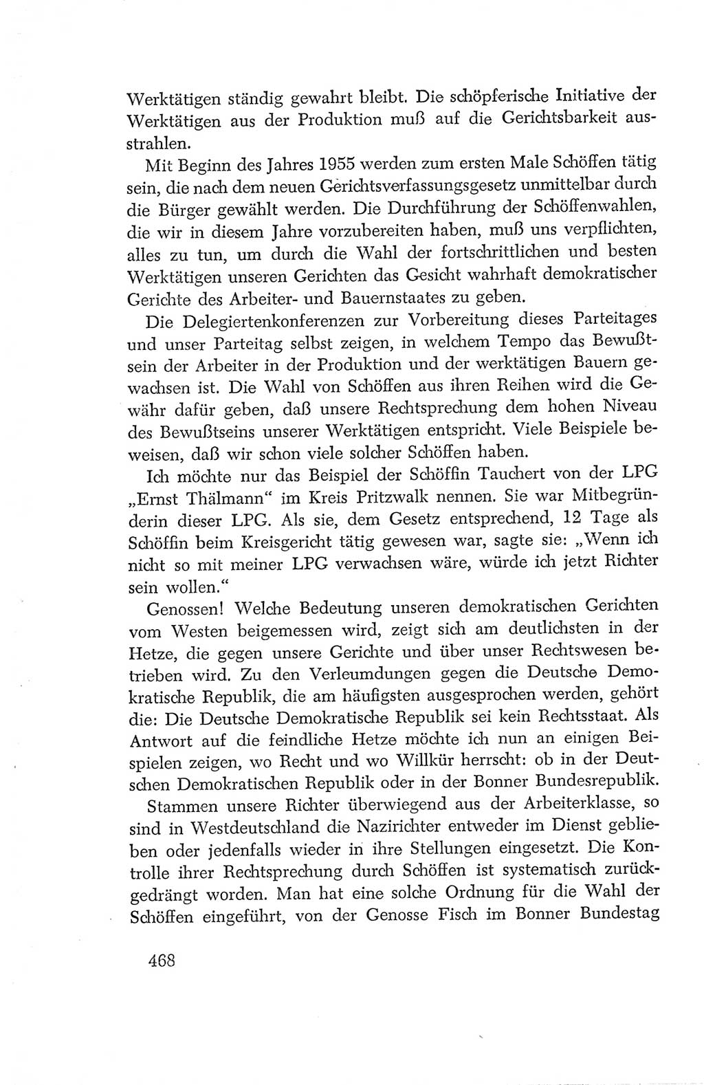 Protokoll der Verhandlungen des Ⅳ. Parteitages der Sozialistischen Einheitspartei Deutschlands (SED) [Deutsche Demokratische Republik (DDR)] 1954, Seite 468