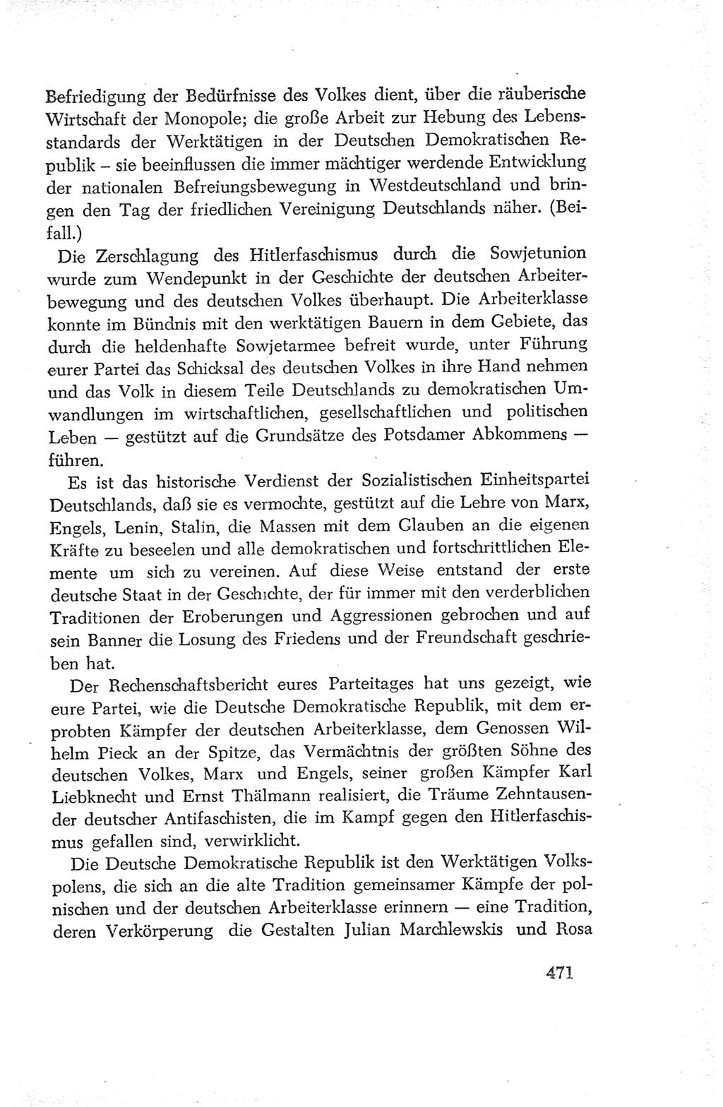 Protokoll der Verhandlungen des Ⅳ. Parteitages der Sozialistischen Einheitspartei Deutschlands (SED) [Deutsche Demokratische Republik (DDR)] 1954, Seite 471