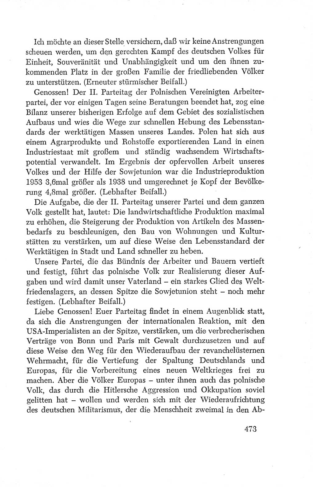 Protokoll der Verhandlungen des Ⅳ. Parteitages der Sozialistischen Einheitspartei Deutschlands (SED) [Deutsche Demokratische Republik (DDR)] 1954, Seite 473
