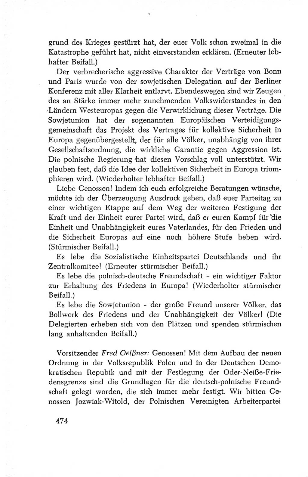 Protokoll der Verhandlungen des Ⅳ. Parteitages der Sozialistischen Einheitspartei Deutschlands (SED) [Deutsche Demokratische Republik (DDR)] 1954, Seite 474