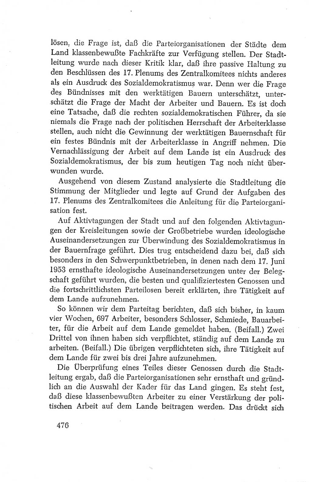 Protokoll der Verhandlungen des Ⅳ. Parteitages der Sozialistischen Einheitspartei Deutschlands (SED) [Deutsche Demokratische Republik (DDR)] 1954, Seite 476