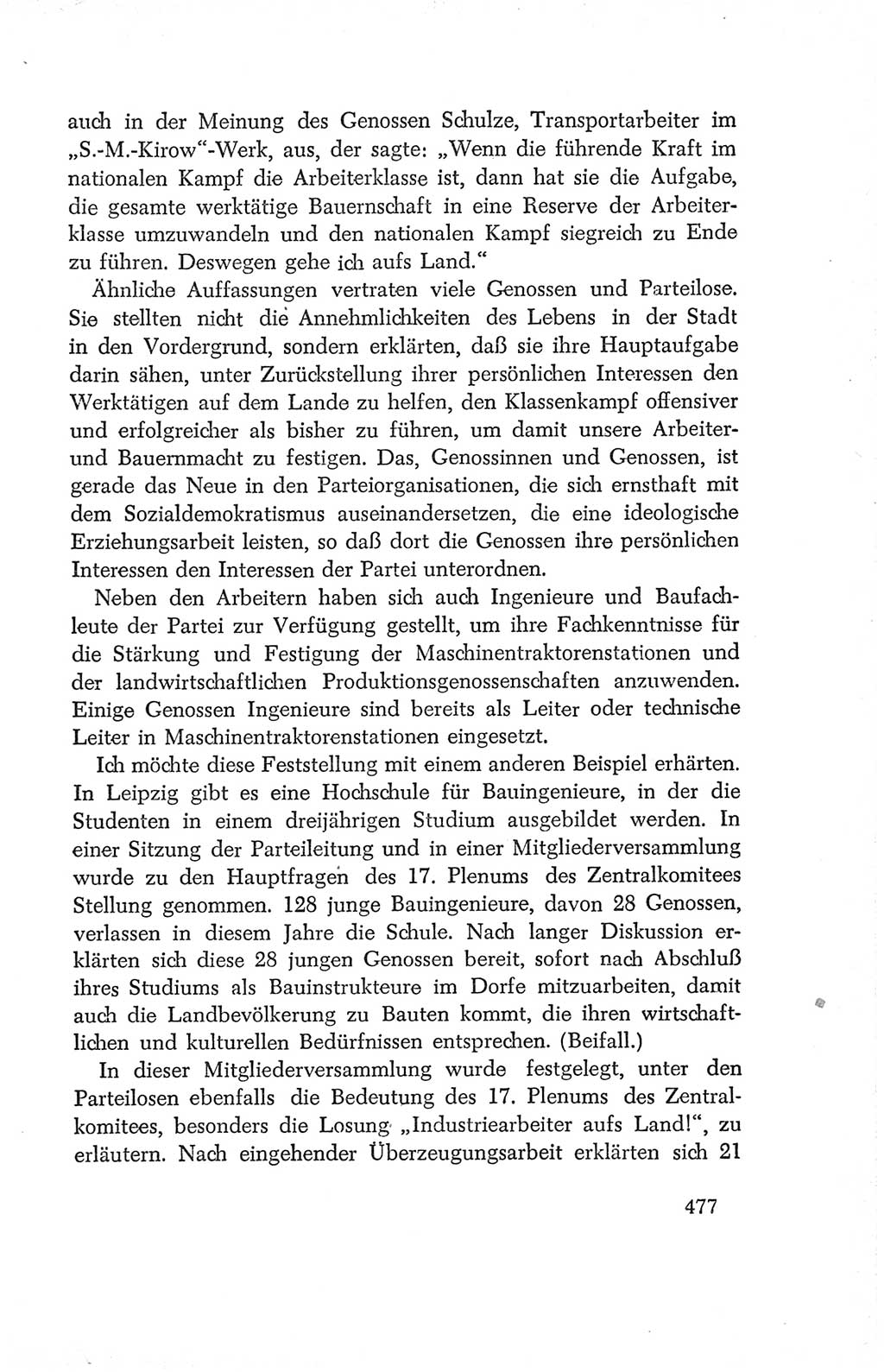 Protokoll der Verhandlungen des Ⅳ. Parteitages der Sozialistischen Einheitspartei Deutschlands (SED) [Deutsche Demokratische Republik (DDR)] 1954, Seite 477