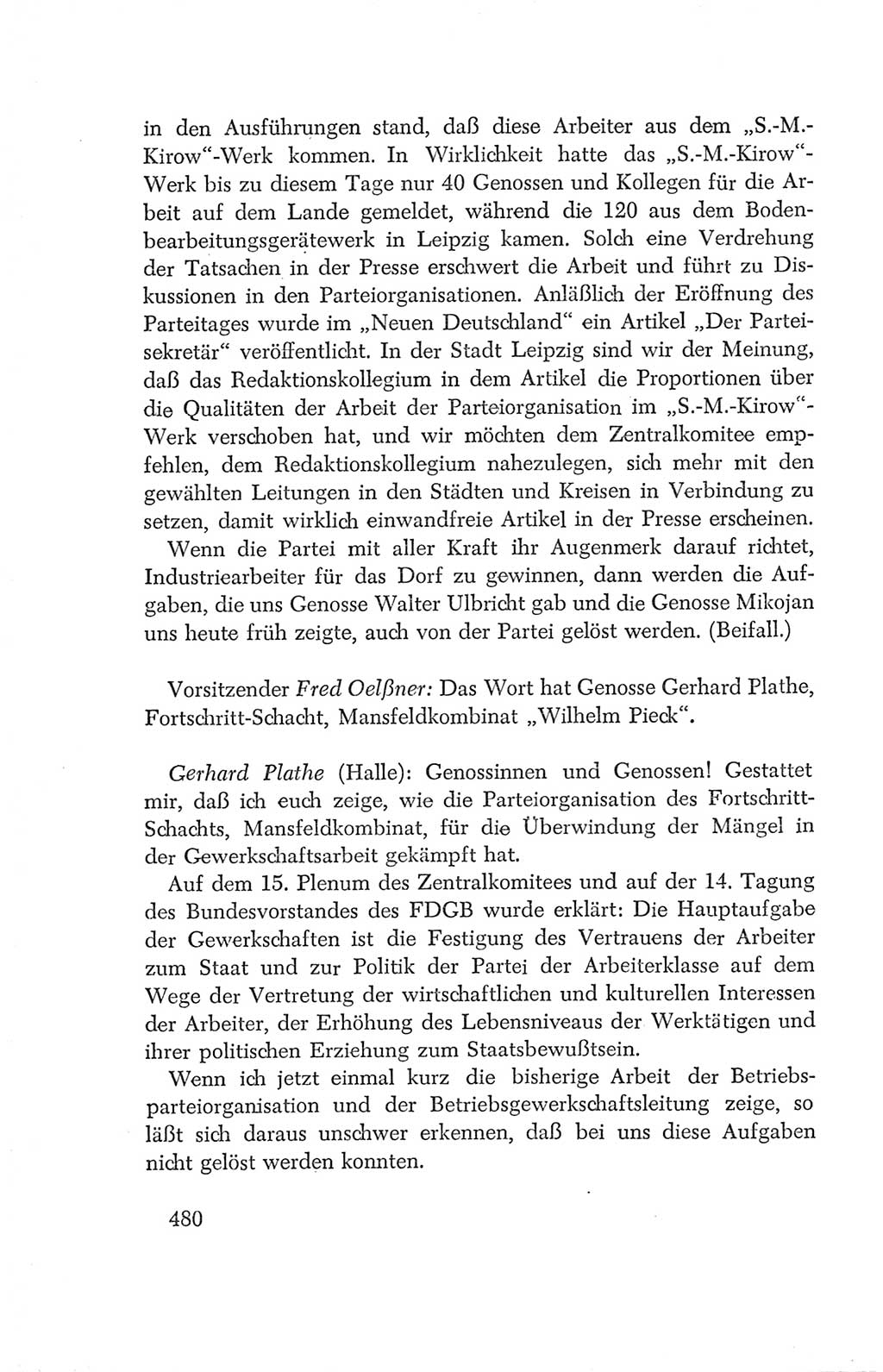Protokoll der Verhandlungen des Ⅳ. Parteitages der Sozialistischen Einheitspartei Deutschlands (SED) [Deutsche Demokratische Republik (DDR)] 1954, Seite 480