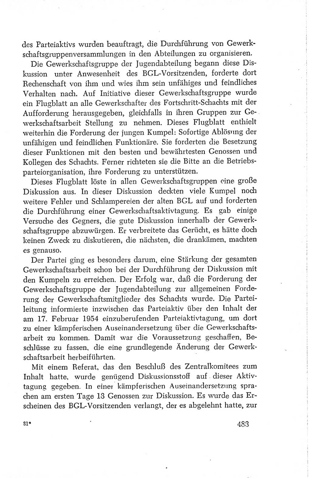 Protokoll der Verhandlungen des Ⅳ. Parteitages der Sozialistischen Einheitspartei Deutschlands (SED) [Deutsche Demokratische Republik (DDR)] 1954, Seite 483