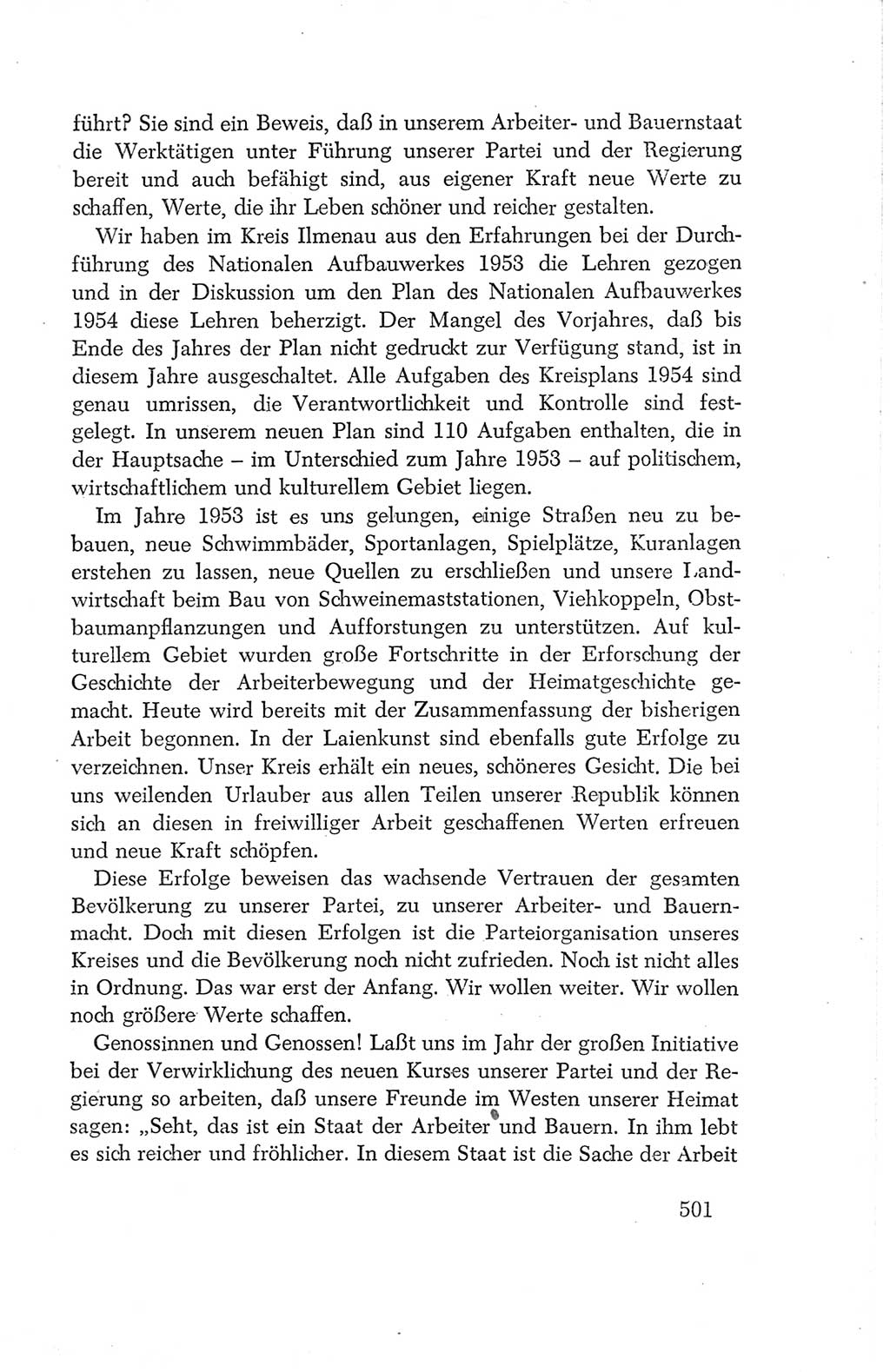 Protokoll der Verhandlungen des Ⅳ. Parteitages der Sozialistischen Einheitspartei Deutschlands (SED) [Deutsche Demokratische Republik (DDR)] 1954, Seite 501