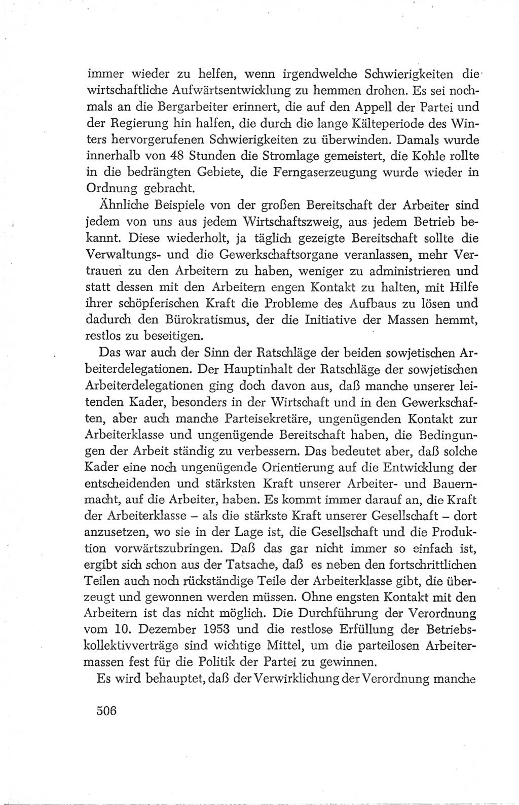 Protokoll der Verhandlungen des Ⅳ. Parteitages der Sozialistischen Einheitspartei Deutschlands (SED) [Deutsche Demokratische Republik (DDR)] 1954, Seite 506