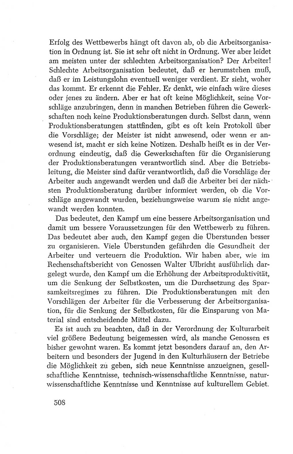 Protokoll der Verhandlungen des Ⅳ. Parteitages der Sozialistischen Einheitspartei Deutschlands (SED) [Deutsche Demokratische Republik (DDR)] 1954, Seite 508