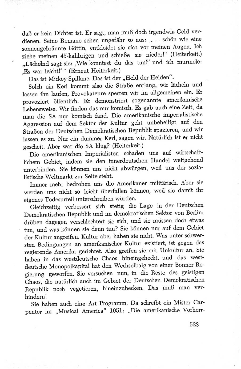 Protokoll der Verhandlungen des Ⅳ. Parteitages der Sozialistischen Einheitspartei Deutschlands (SED) [Deutsche Demokratische Republik (DDR)] 1954, Seite 523