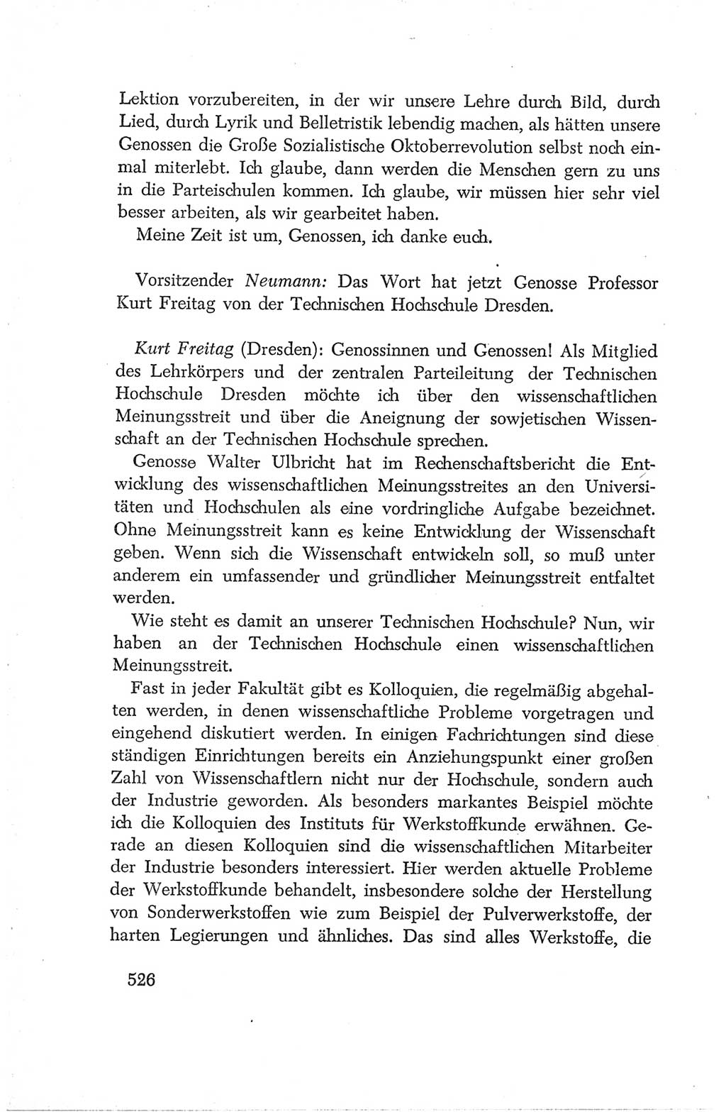 Protokoll der Verhandlungen des Ⅳ. Parteitages der Sozialistischen Einheitspartei Deutschlands (SED) [Deutsche Demokratische Republik (DDR)] 1954, Seite 526