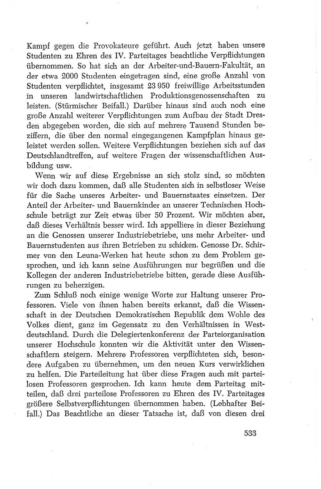 Protokoll der Verhandlungen des Ⅳ. Parteitages der Sozialistischen Einheitspartei Deutschlands (SED) [Deutsche Demokratische Republik (DDR)] 1954, Seite 533