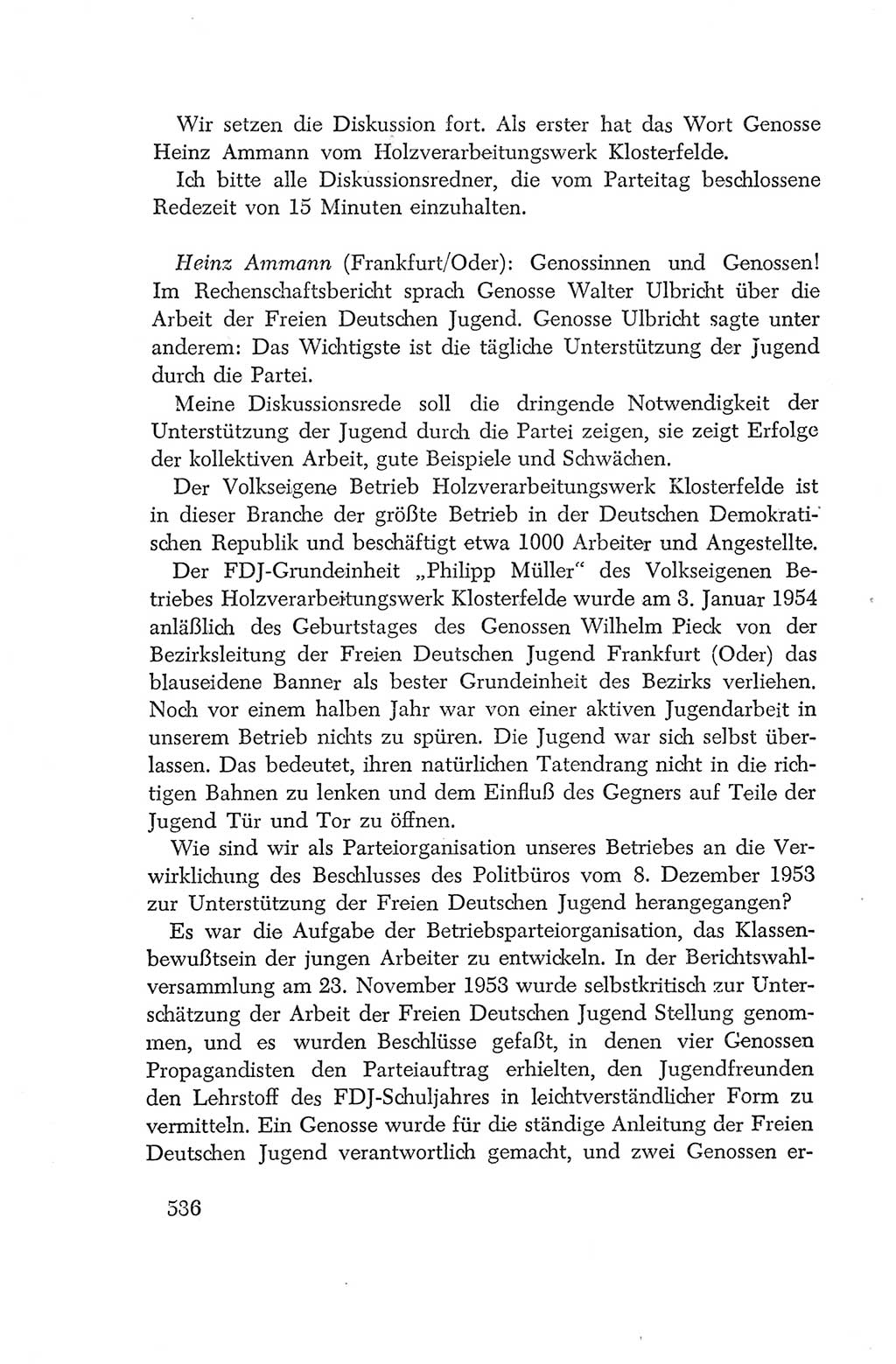 Protokoll der Verhandlungen des Ⅳ. Parteitages der Sozialistischen Einheitspartei Deutschlands (SED) [Deutsche Demokratische Republik (DDR)] 1954, Seite 536