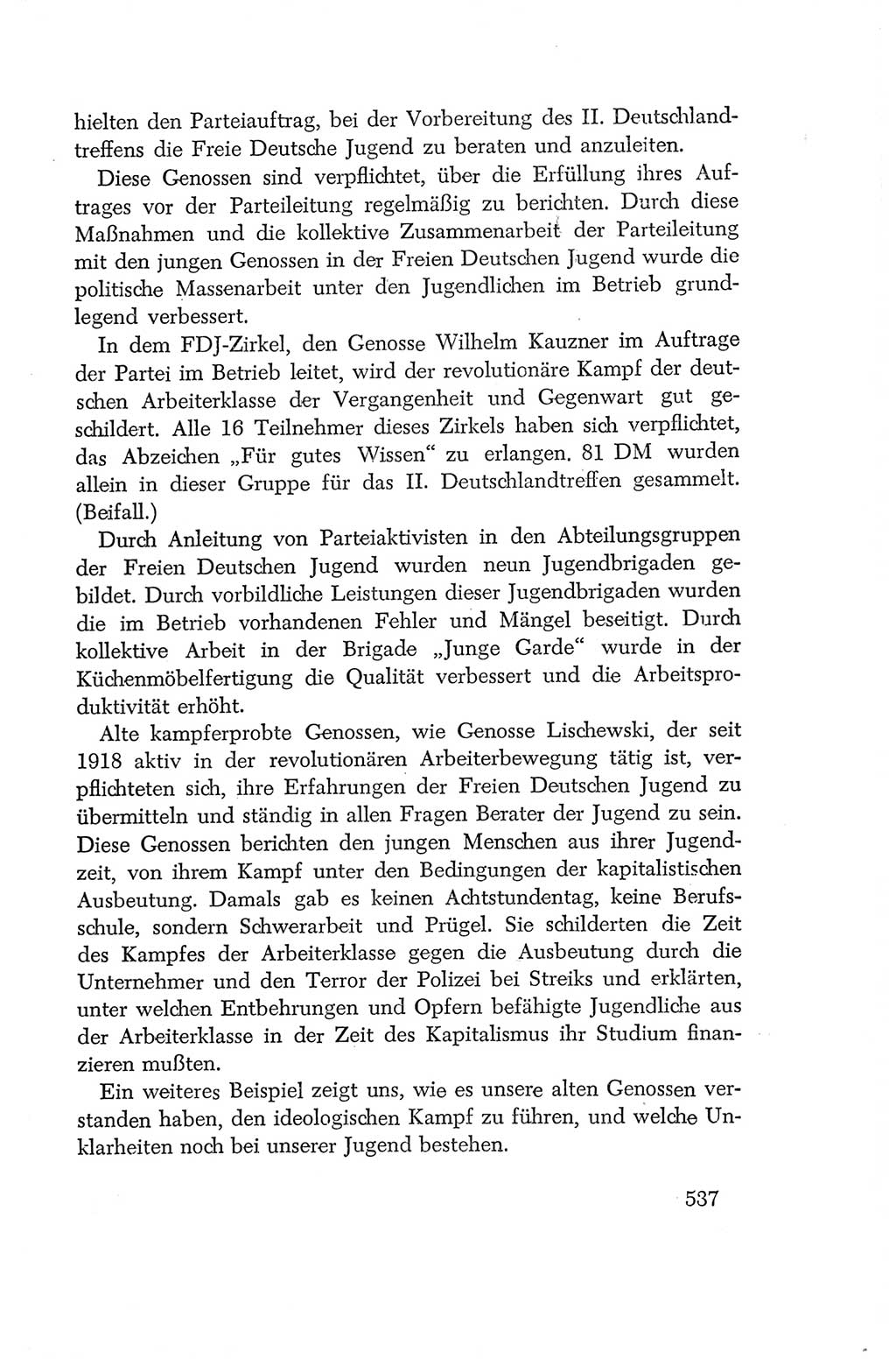 Protokoll der Verhandlungen des Ⅳ. Parteitages der Sozialistischen Einheitspartei Deutschlands (SED) [Deutsche Demokratische Republik (DDR)] 1954, Seite 537