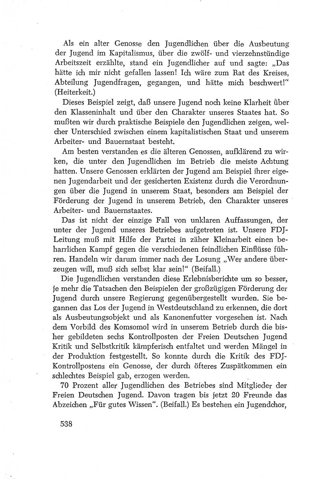 Protokoll der Verhandlungen des Ⅳ. Parteitages der Sozialistischen Einheitspartei Deutschlands (SED) [Deutsche Demokratische Republik (DDR)] 1954, Seite 538