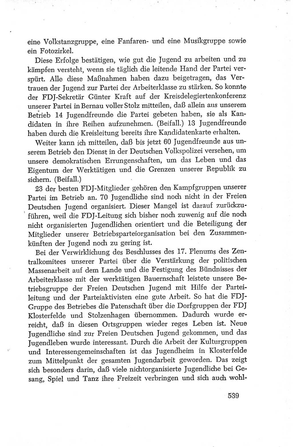 Protokoll der Verhandlungen des Ⅳ. Parteitages der Sozialistischen Einheitspartei Deutschlands (SED) [Deutsche Demokratische Republik (DDR)] 1954, Seite 539