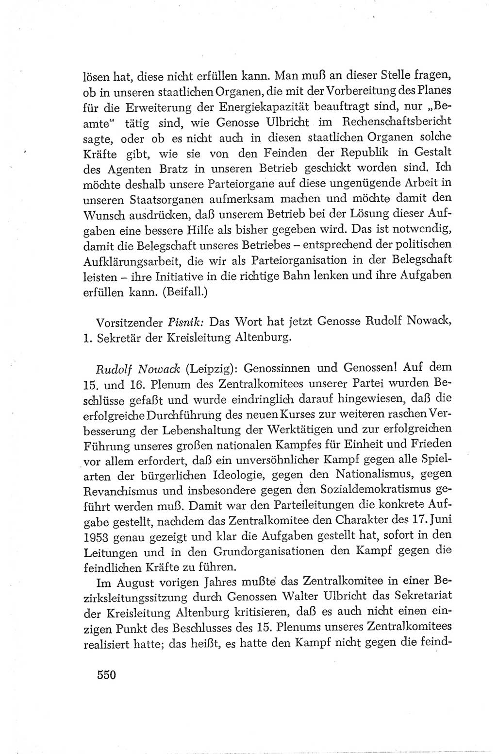 Protokoll der Verhandlungen des Ⅳ. Parteitages der Sozialistischen Einheitspartei Deutschlands (SED) [Deutsche Demokratische Republik (DDR)] 1954, Seite 550