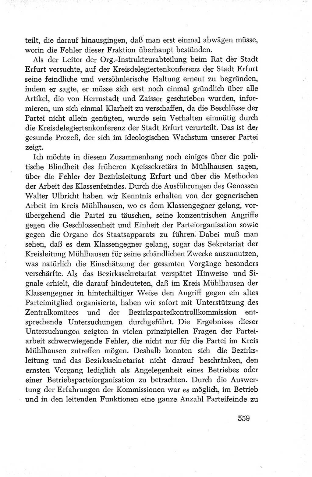 Protokoll der Verhandlungen des Ⅳ. Parteitages der Sozialistischen Einheitspartei Deutschlands (SED) [Deutsche Demokratische Republik (DDR)] 1954, Seite 559