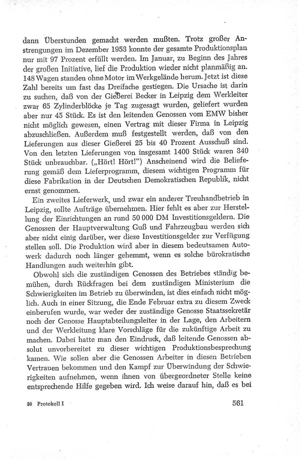 Protokoll der Verhandlungen des Ⅳ. Parteitages der Sozialistischen Einheitspartei Deutschlands (SED) [Deutsche Demokratische Republik (DDR)] 1954, Seite 561