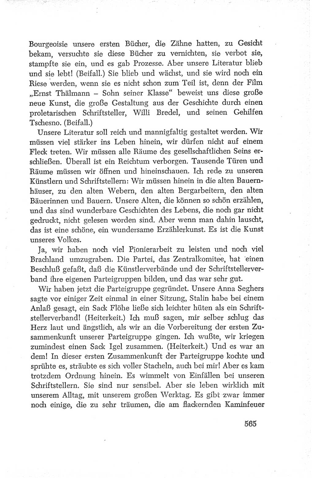 Protokoll der Verhandlungen des Ⅳ. Parteitages der Sozialistischen Einheitspartei Deutschlands (SED) [Deutsche Demokratische Republik (DDR)] 1954, Seite 565