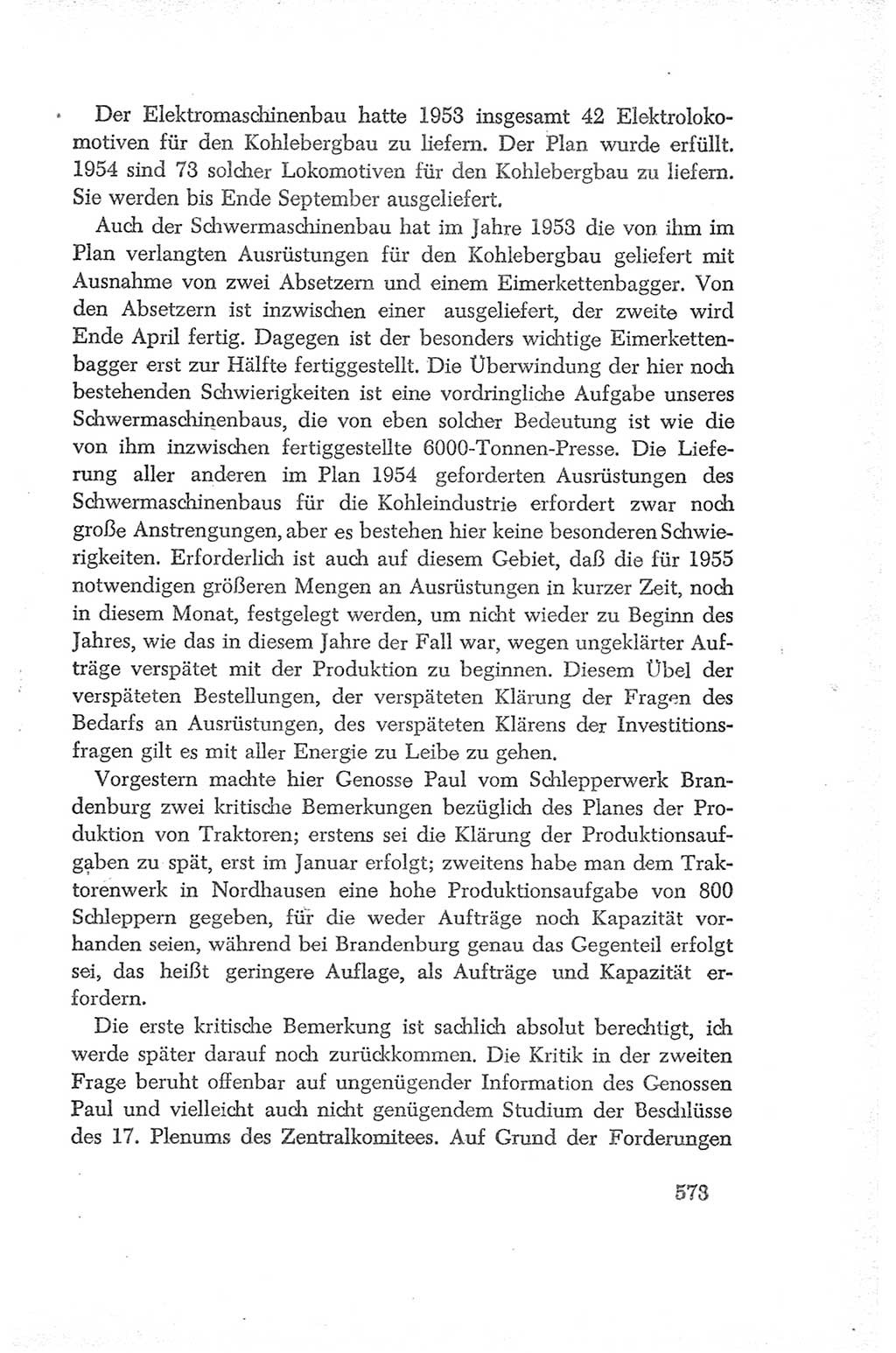 Protokoll der Verhandlungen des Ⅳ. Parteitages der Sozialistischen Einheitspartei Deutschlands (SED) [Deutsche Demokratische Republik (DDR)] 1954, Seite 573