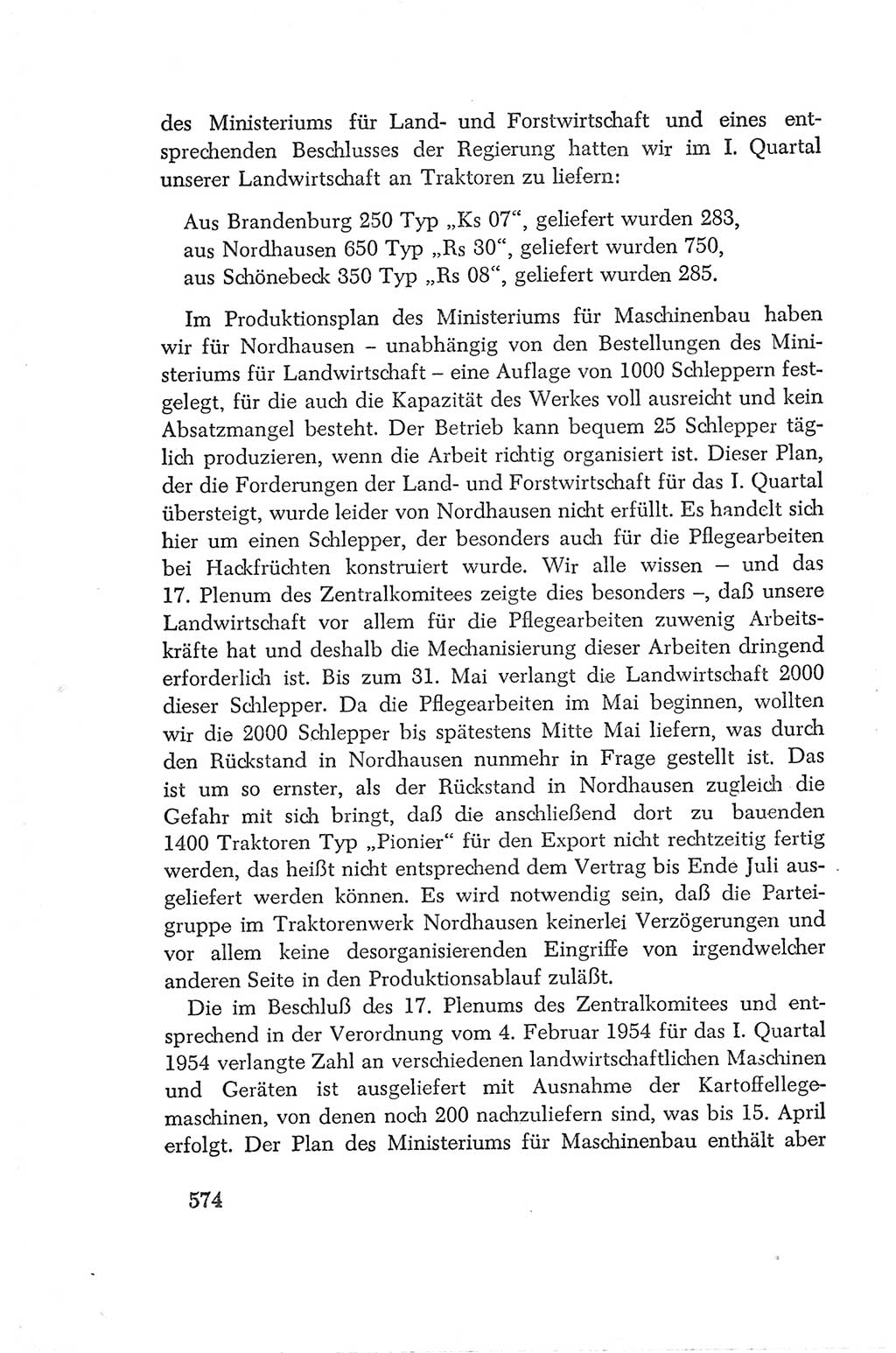 Protokoll der Verhandlungen des Ⅳ. Parteitages der Sozialistischen Einheitspartei Deutschlands (SED) [Deutsche Demokratische Republik (DDR)] 1954, Seite 574