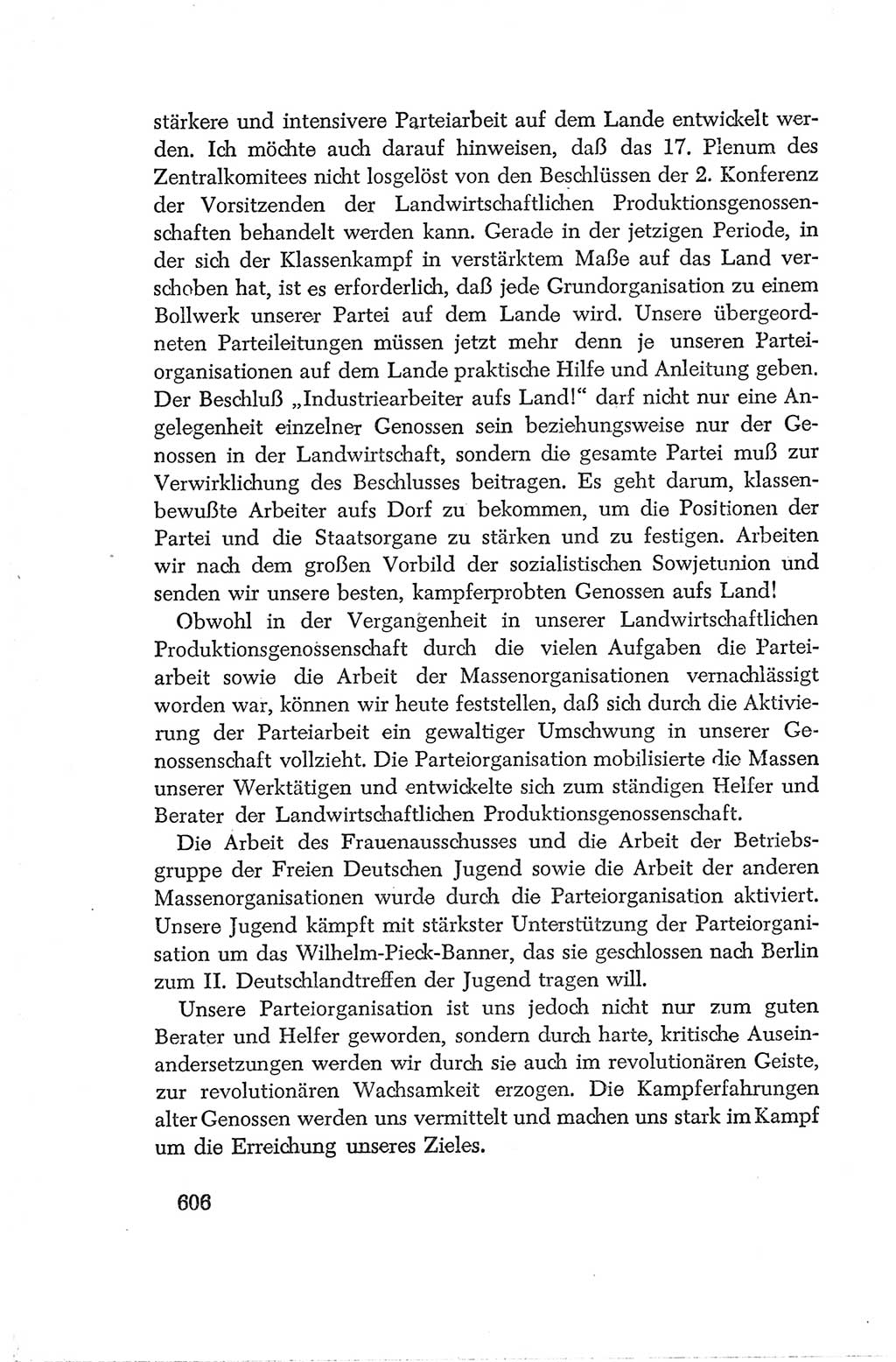 Protokoll der Verhandlungen des Ⅳ. Parteitages der Sozialistischen Einheitspartei Deutschlands (SED) [Deutsche Demokratische Republik (DDR)] 1954, Seite 606