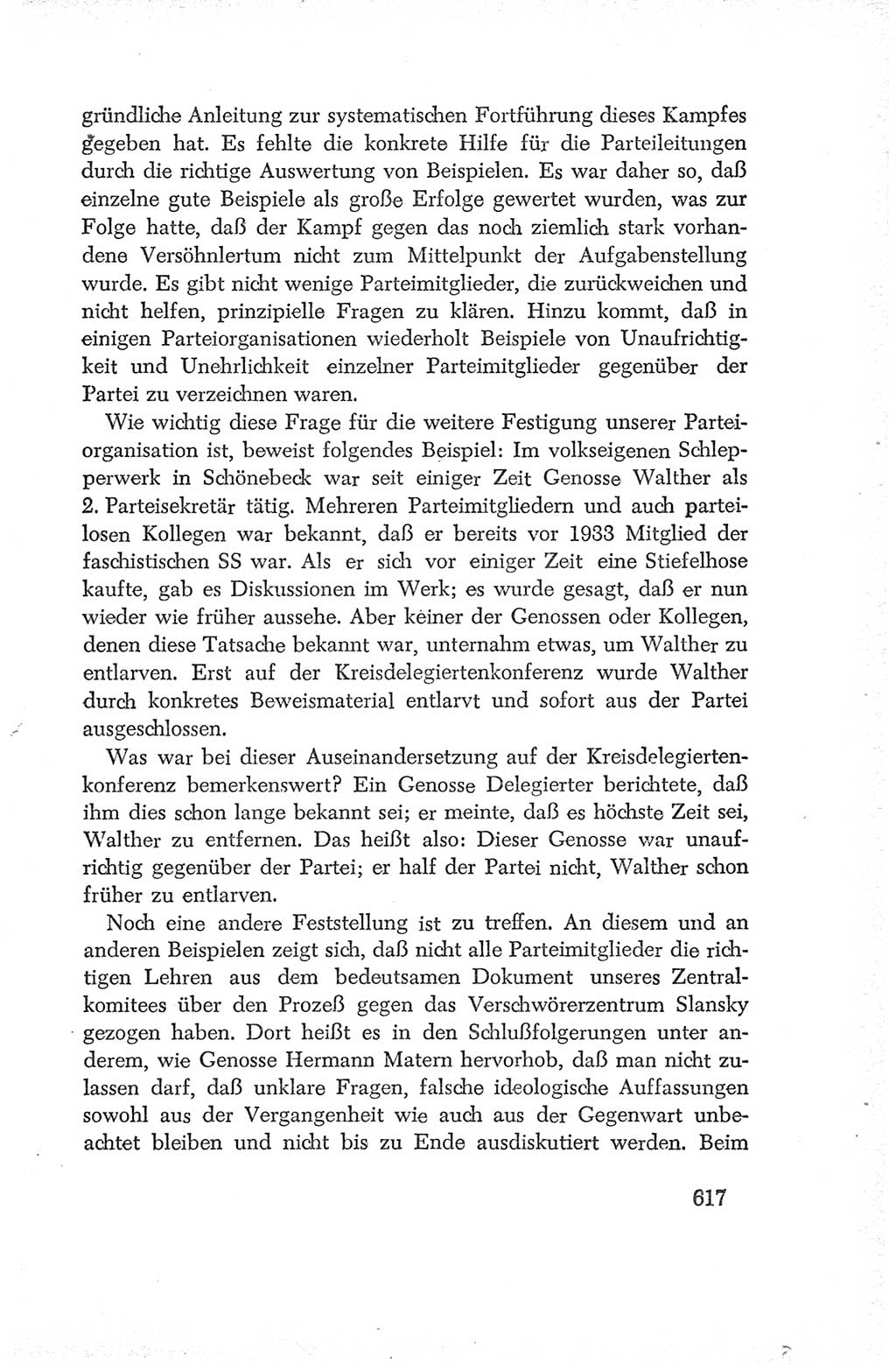 Protokoll der Verhandlungen des Ⅳ. Parteitages der Sozialistischen Einheitspartei Deutschlands (SED) [Deutsche Demokratische Republik (DDR)] 1954, Seite 617