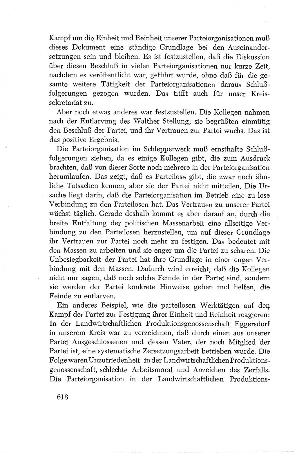 Protokoll der Verhandlungen des Ⅳ. Parteitages der Sozialistischen Einheitspartei Deutschlands (SED) [Deutsche Demokratische Republik (DDR)] 1954, Seite 618