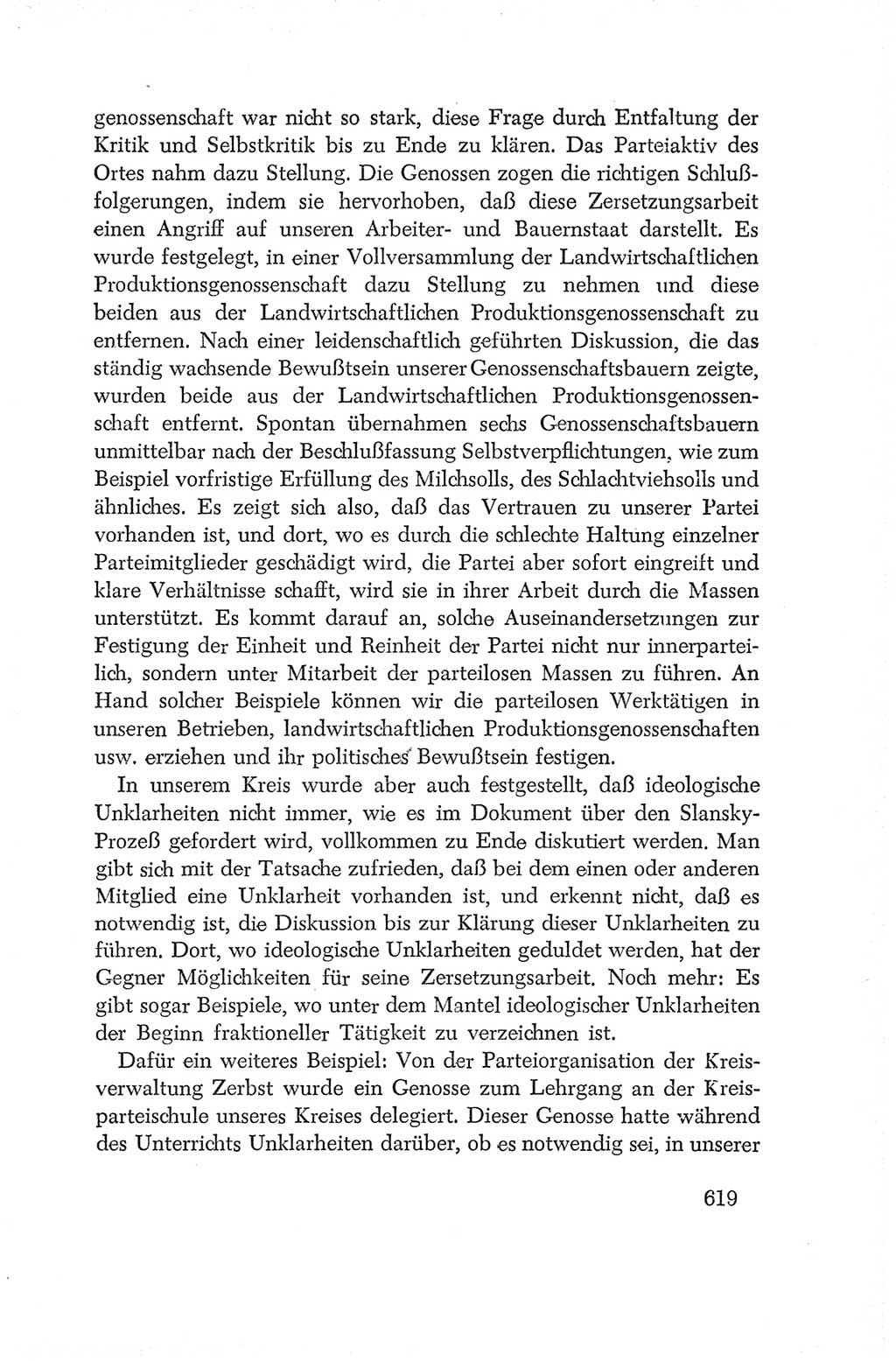 Protokoll der Verhandlungen des Ⅳ. Parteitages der Sozialistischen Einheitspartei Deutschlands (SED) [Deutsche Demokratische Republik (DDR)] 1954, Seite 619