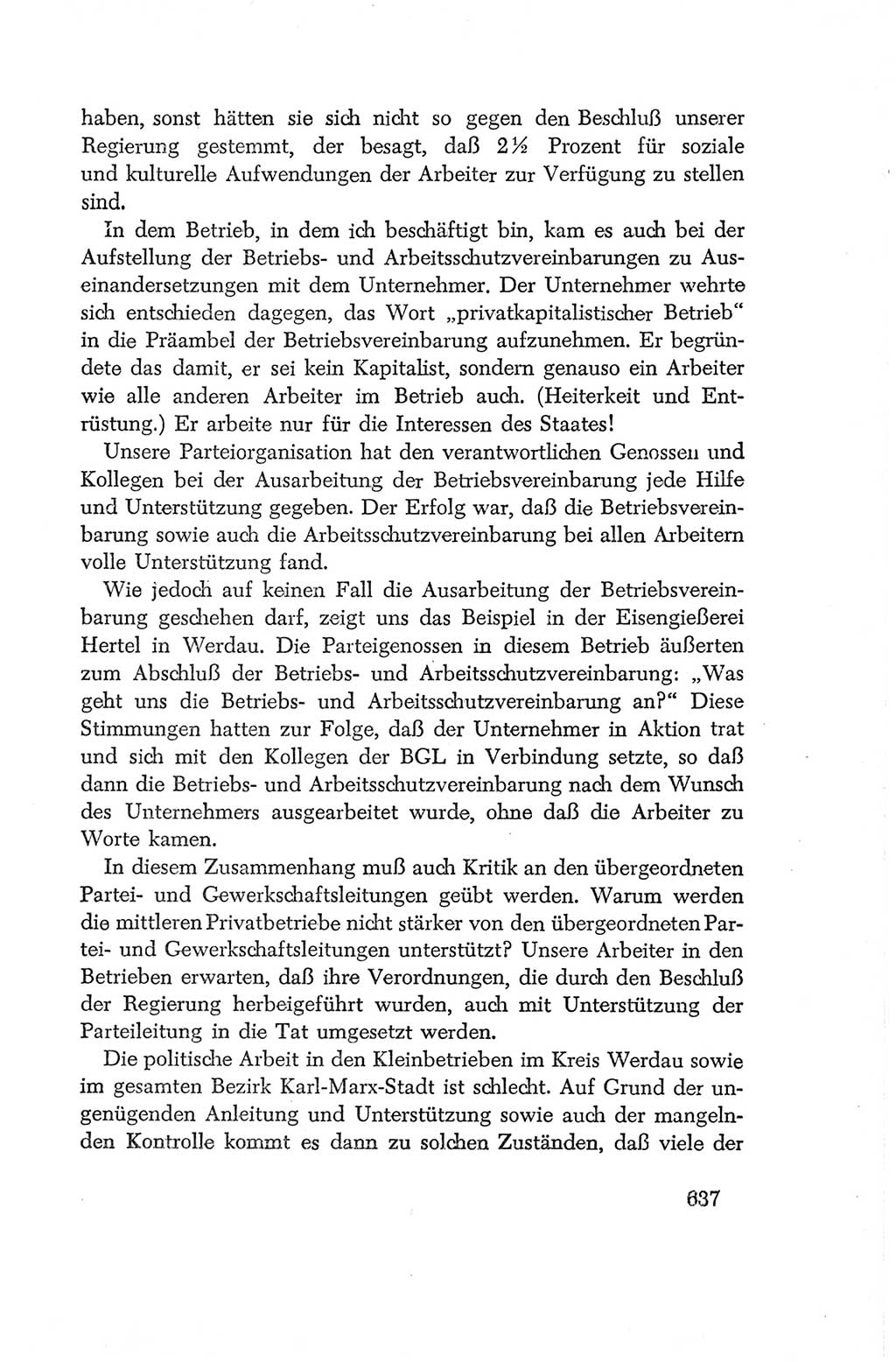 Protokoll der Verhandlungen des Ⅳ. Parteitages der Sozialistischen Einheitspartei Deutschlands (SED) [Deutsche Demokratische Republik (DDR)] 1954, Seite 637