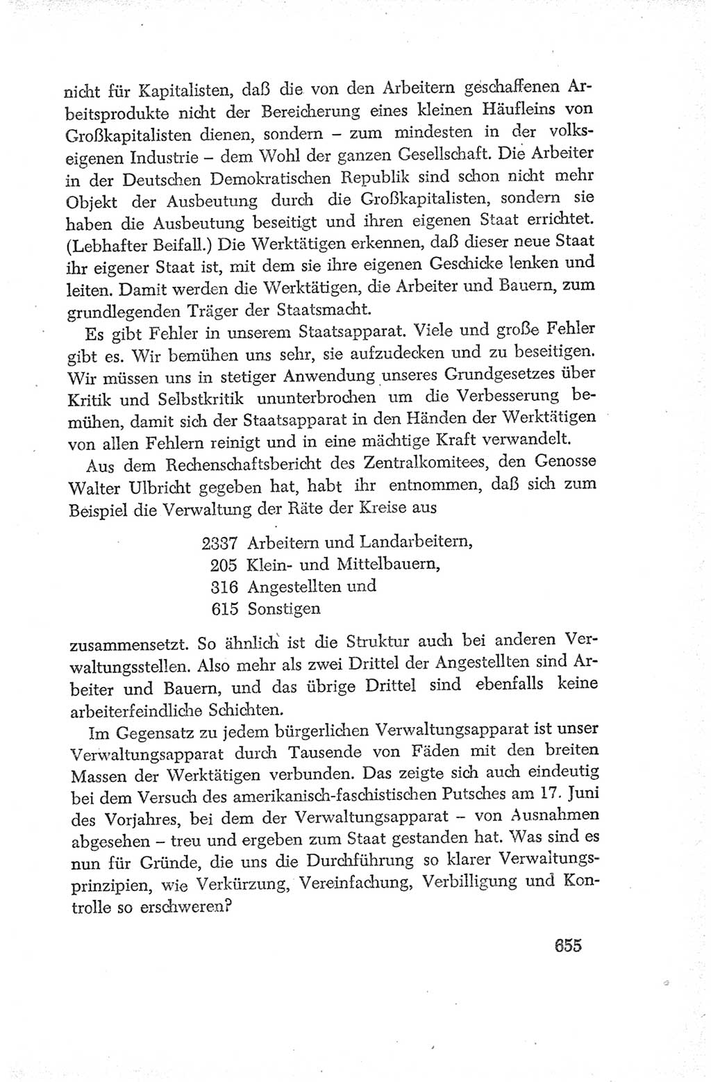 Protokoll der Verhandlungen des Ⅳ. Parteitages der Sozialistischen Einheitspartei Deutschlands (SED) [Deutsche Demokratische Republik (DDR)] 1954, Seite 655