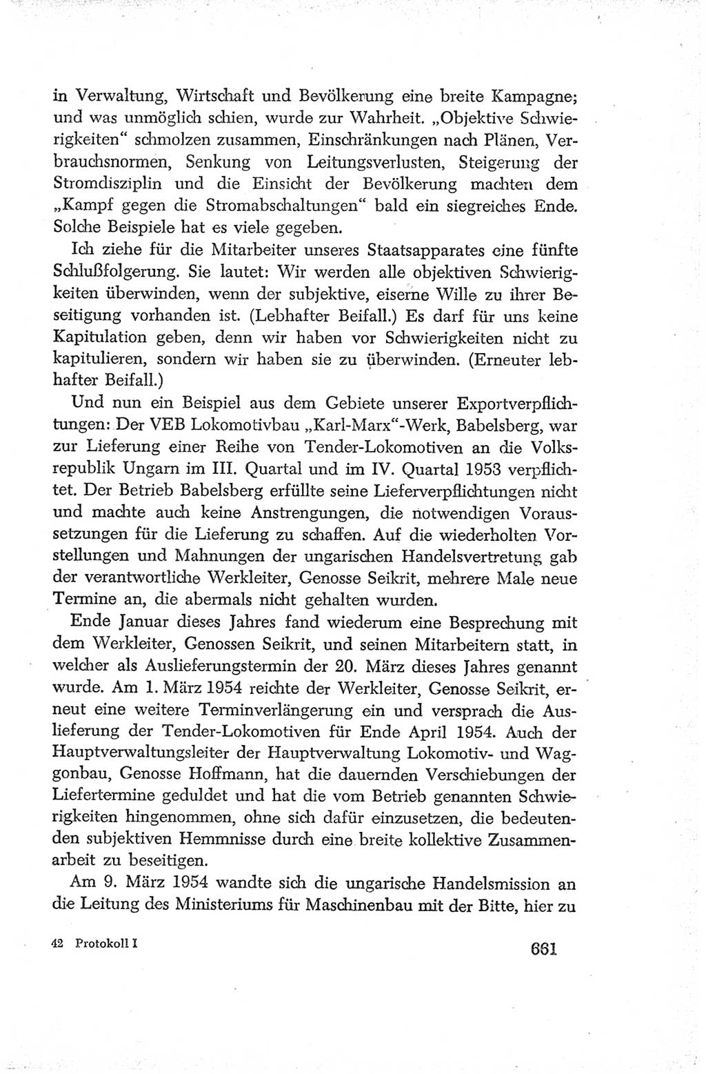 Protokoll der Verhandlungen des Ⅳ. Parteitages der Sozialistischen Einheitspartei Deutschlands (SED) [Deutsche Demokratische Republik (DDR)] 1954, Seite 661