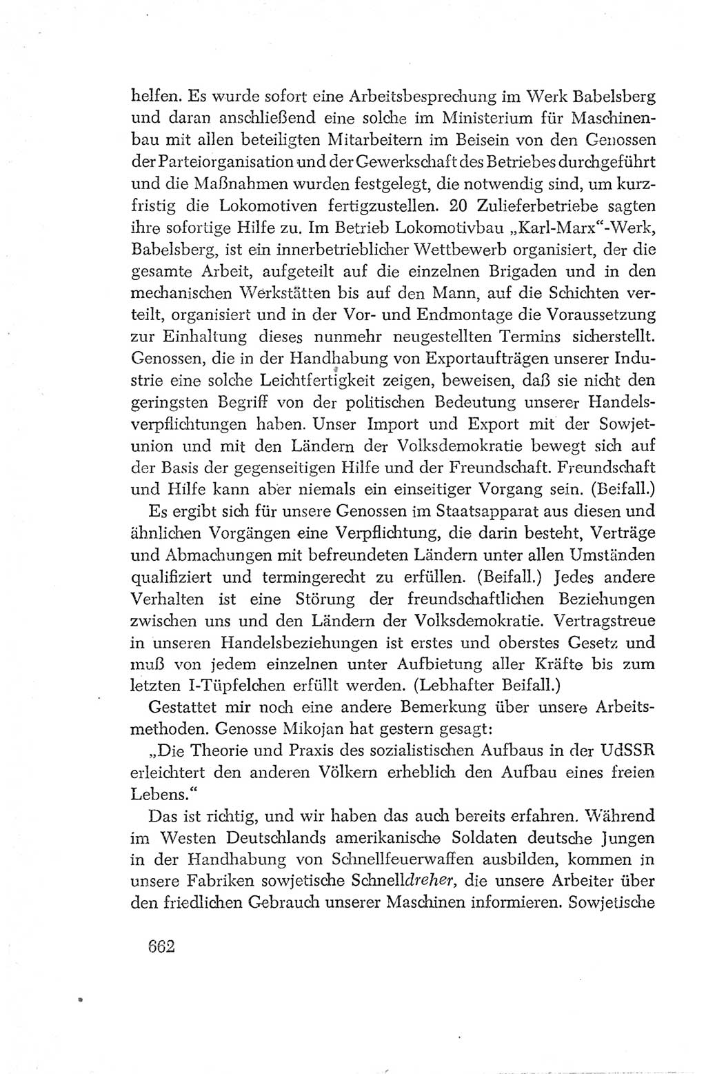 Protokoll der Verhandlungen des Ⅳ. Parteitages der Sozialistischen Einheitspartei Deutschlands (SED) [Deutsche Demokratische Republik (DDR)] 1954, Seite 662