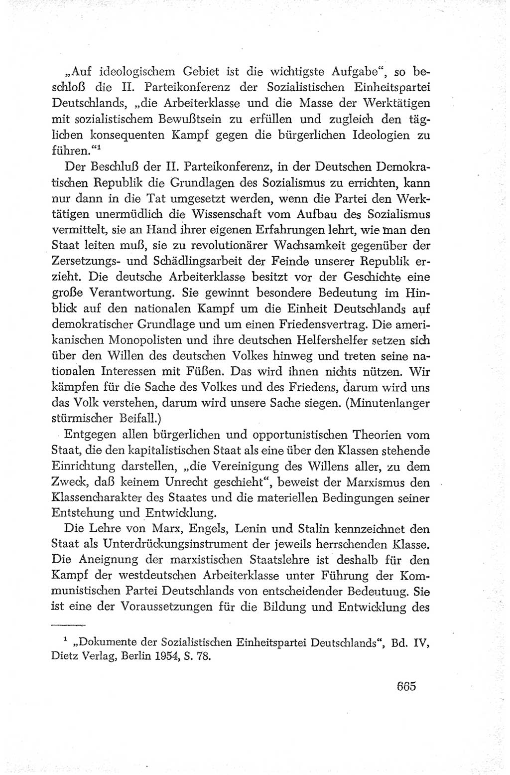 Protokoll der Verhandlungen des Ⅳ. Parteitages der Sozialistischen Einheitspartei Deutschlands (SED) [Deutsche Demokratische Republik (DDR)] 1954, Seite 665