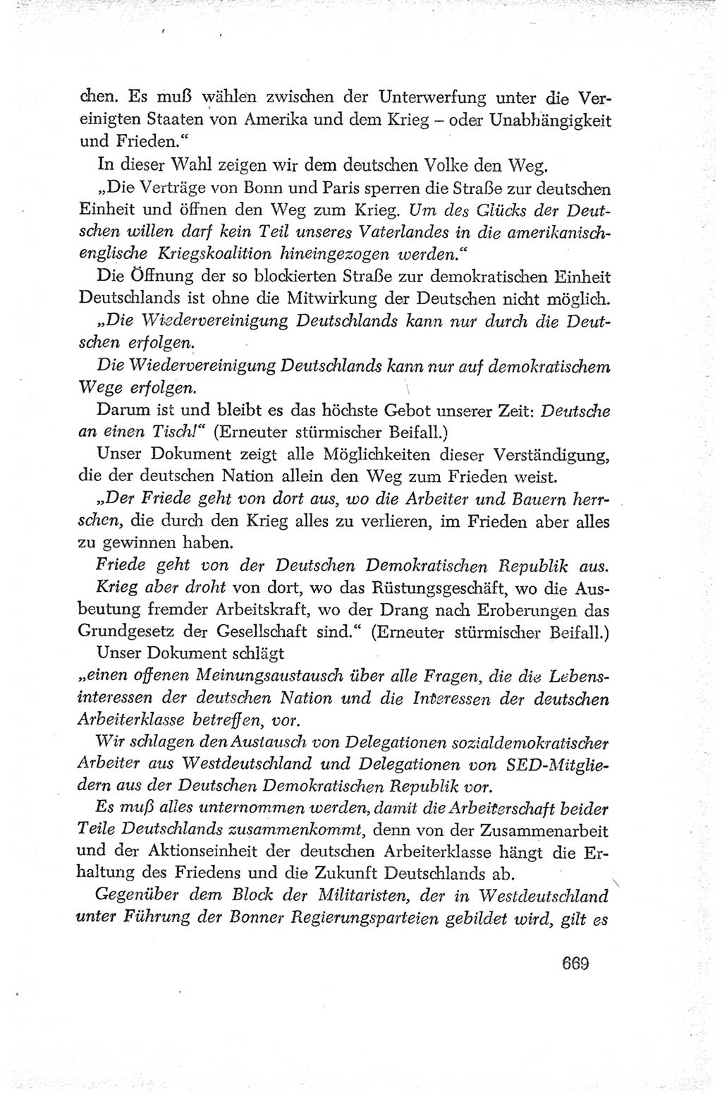 Protokoll der Verhandlungen des Ⅳ. Parteitages der Sozialistischen Einheitspartei Deutschlands (SED) [Deutsche Demokratische Republik (DDR)] 1954, Seite 669