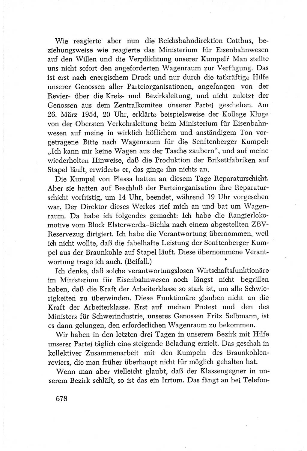 Protokoll der Verhandlungen des Ⅳ. Parteitages der Sozialistischen Einheitspartei Deutschlands (SED) [Deutsche Demokratische Republik (DDR)] 1954, Seite 678