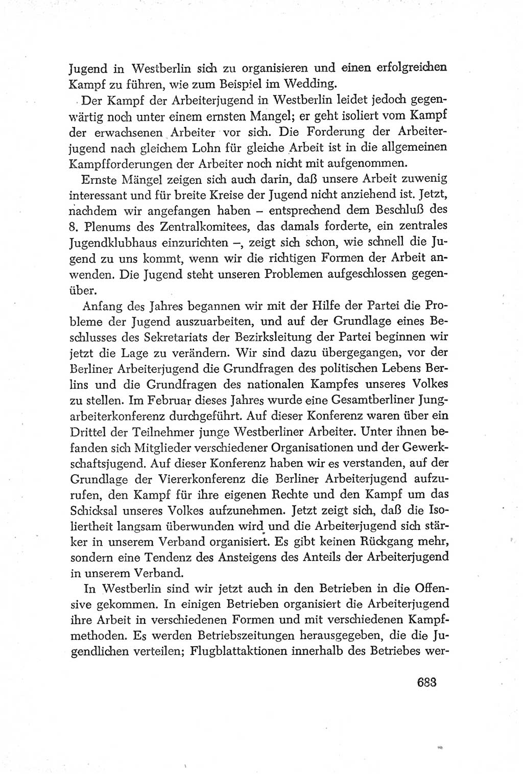 Protokoll der Verhandlungen des Ⅳ. Parteitages der Sozialistischen Einheitspartei Deutschlands (SED) [Deutsche Demokratische Republik (DDR)] 1954, Seite 683