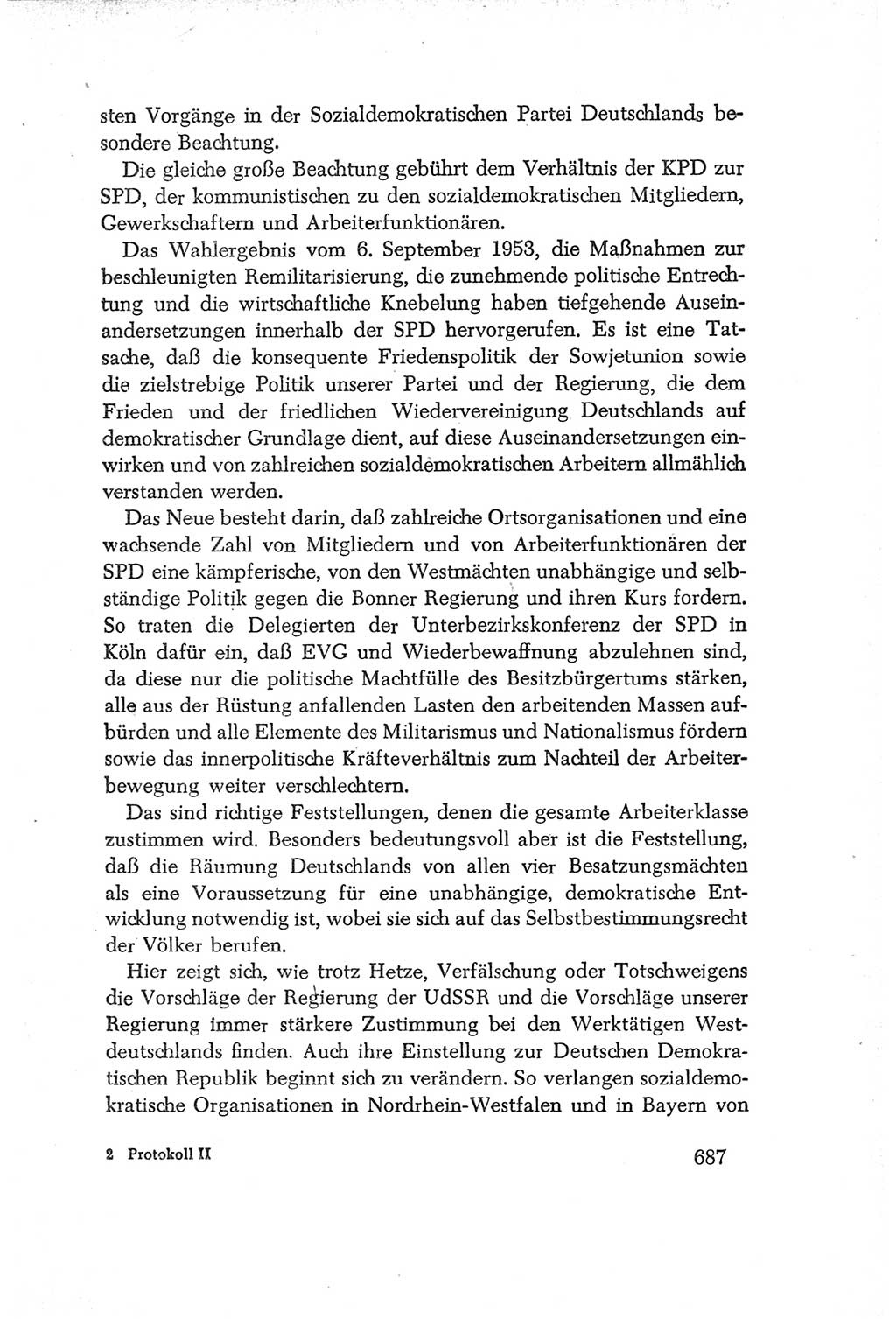Protokoll der Verhandlungen des Ⅳ. Parteitages der Sozialistischen Einheitspartei Deutschlands (SED) [Deutsche Demokratische Republik (DDR)] 1954, Seite 687
