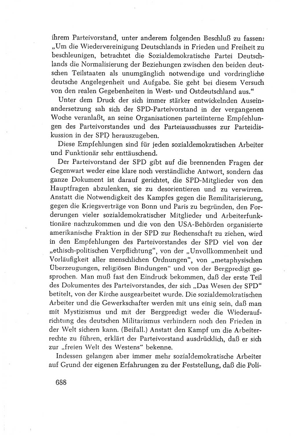 Protokoll der Verhandlungen des Ⅳ. Parteitages der Sozialistischen Einheitspartei Deutschlands (SED) [Deutsche Demokratische Republik (DDR)] 1954, Seite 688