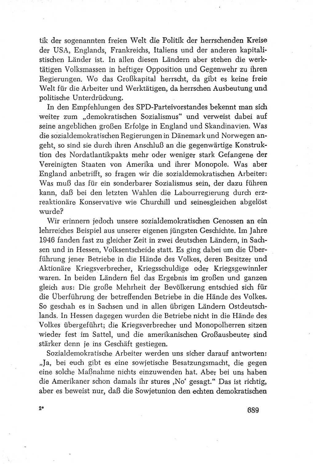 Protokoll der Verhandlungen des Ⅳ. Parteitages der Sozialistischen Einheitspartei Deutschlands (SED) [Deutsche Demokratische Republik (DDR)] 1954, Seite 689