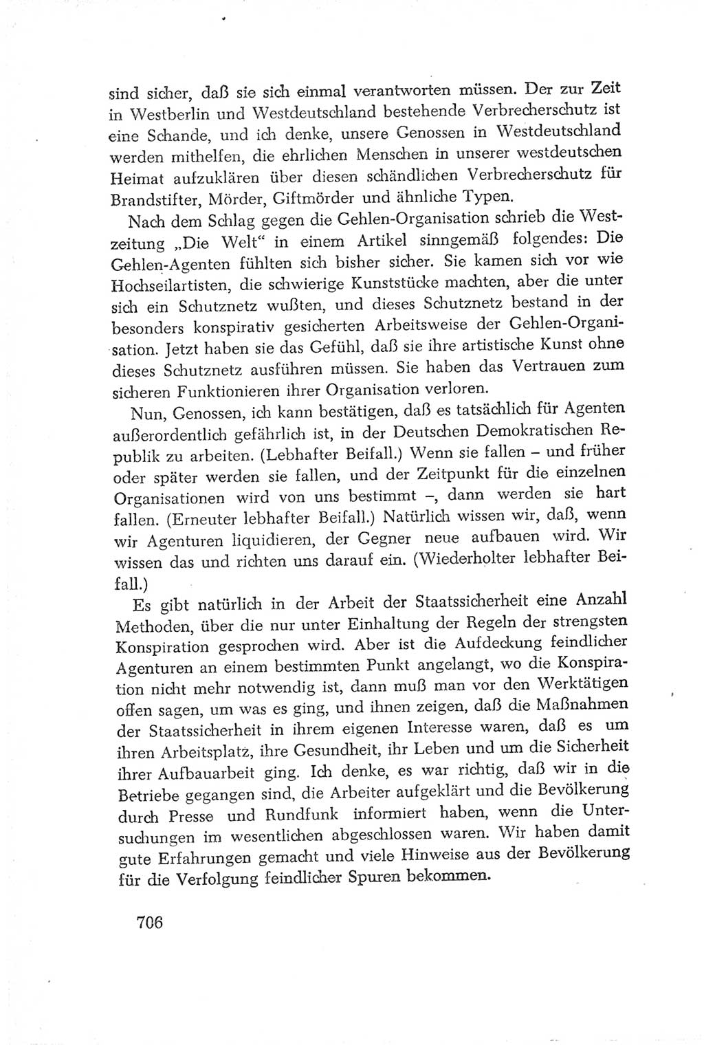 Protokoll der Verhandlungen des Ⅳ. Parteitages der Sozialistischen Einheitspartei Deutschlands (SED) [Deutsche Demokratische Republik (DDR)] 1954, Seite 706