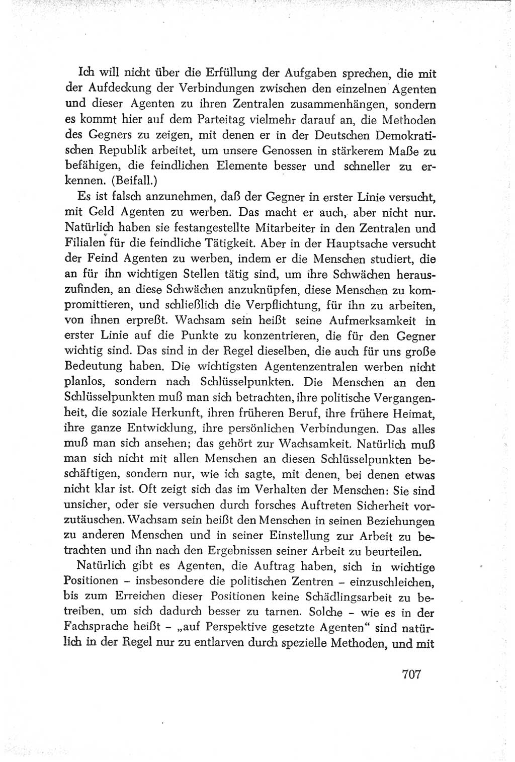 Protokoll der Verhandlungen des Ⅳ. Parteitages der Sozialistischen Einheitspartei Deutschlands (SED) [Deutsche Demokratische Republik (DDR)] 1954, Seite 707
