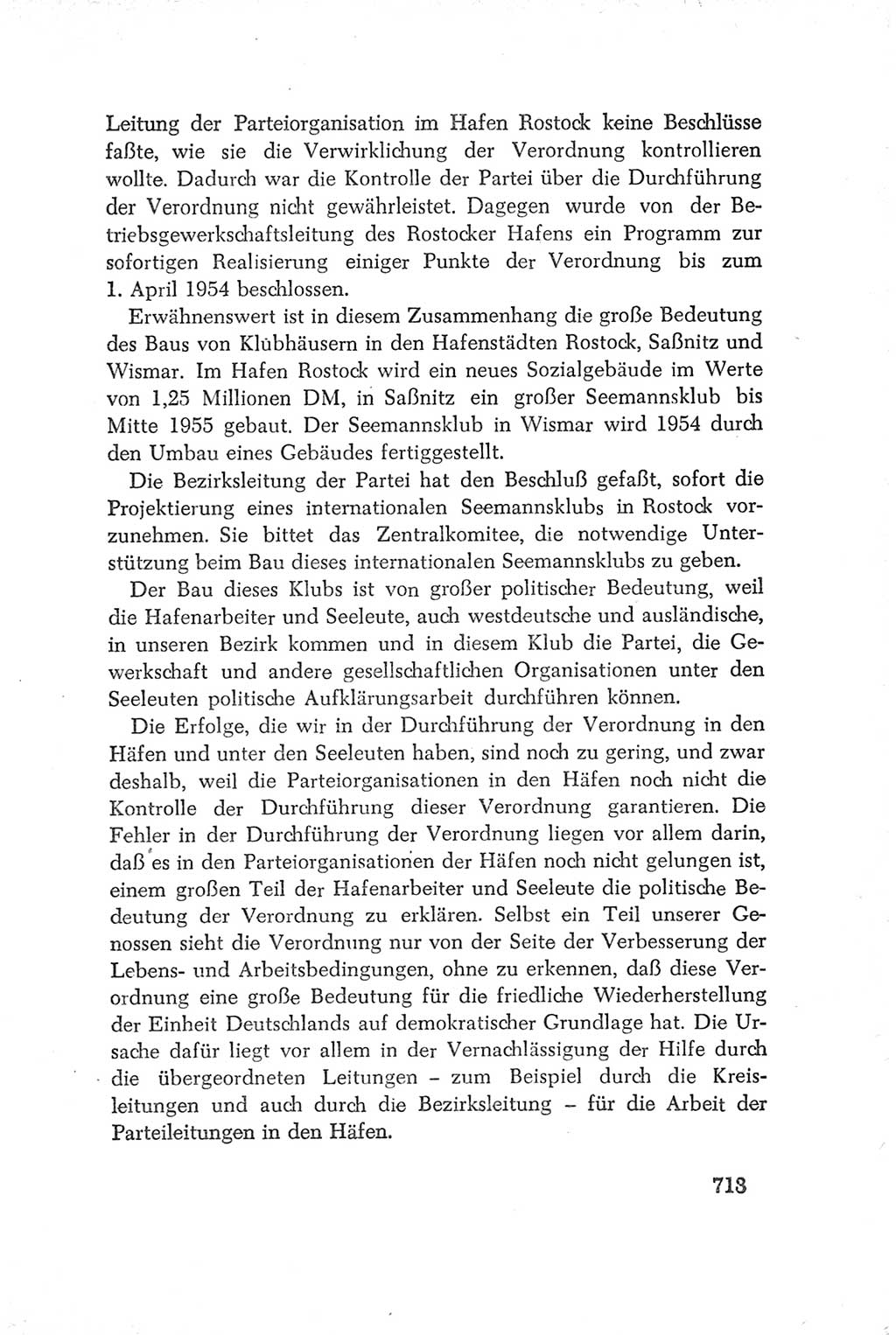Protokoll der Verhandlungen des Ⅳ. Parteitages der Sozialistischen Einheitspartei Deutschlands (SED) [Deutsche Demokratische Republik (DDR)] 1954, Seite 713