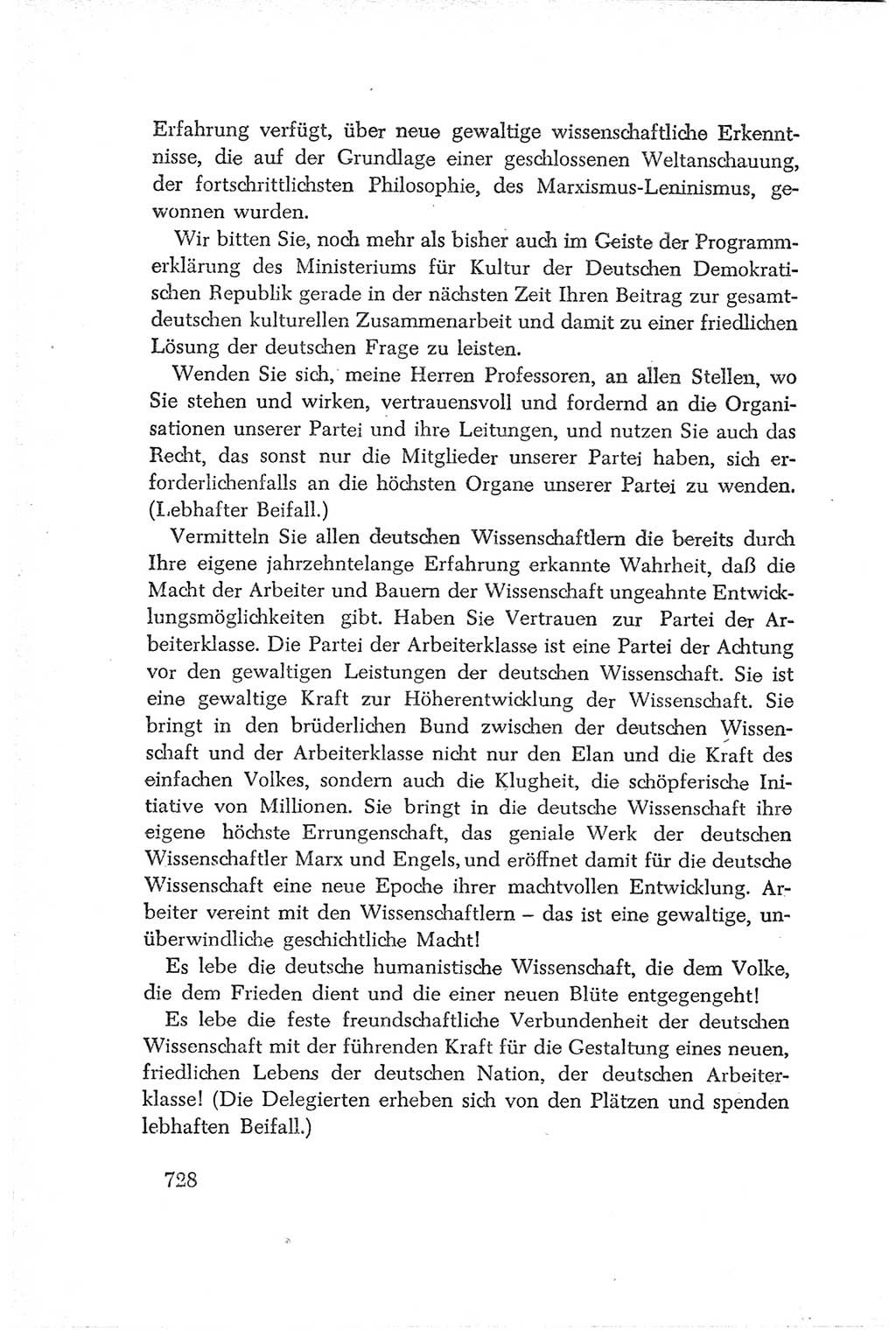 Protokoll der Verhandlungen des Ⅳ. Parteitages der Sozialistischen Einheitspartei Deutschlands (SED) [Deutsche Demokratische Republik (DDR)] 1954, Seite 728