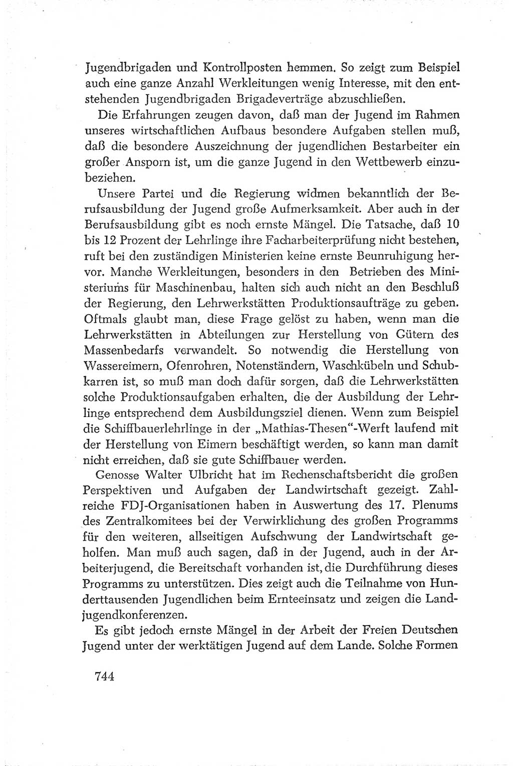 Protokoll der Verhandlungen des Ⅳ. Parteitages der Sozialistischen Einheitspartei Deutschlands (SED) [Deutsche Demokratische Republik (DDR)] 1954, Seite 744