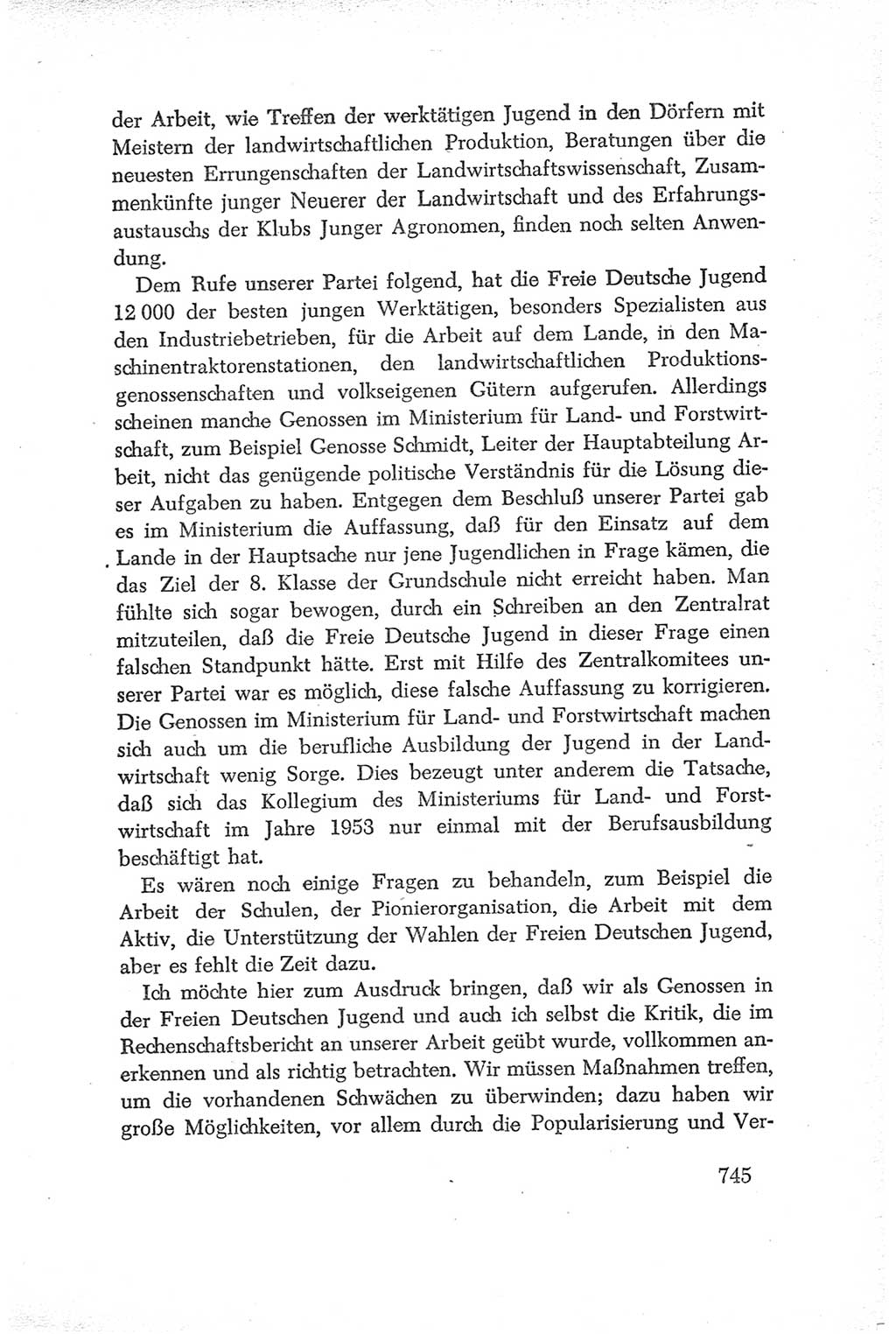 Protokoll der Verhandlungen des Ⅳ. Parteitages der Sozialistischen Einheitspartei Deutschlands (SED) [Deutsche Demokratische Republik (DDR)] 1954, Seite 745